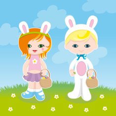 Cute Easter kids