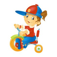 little girl riding her bike