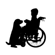 Vector silhouette of a boy N26
