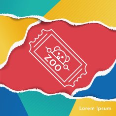 zoo ticket line icon