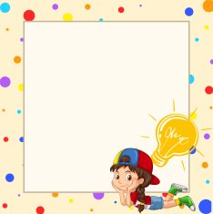 Border design little girl