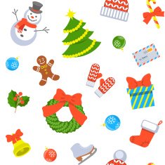 Christmas holiday seamless background pattern N5
