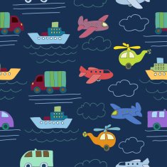 Seamless pattern with children toys