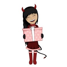 Christmas Devil girl with surprise N2