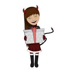 Christmas Devil girl with surprise N3