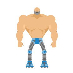 Cyborg- half human robot Body of man