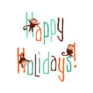 Happy holidays congratulation card