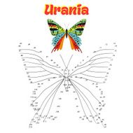 Educational game connect dots to draw butterfly N12