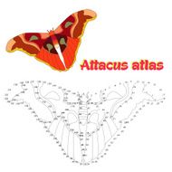 Educational game connect dots to draw butterfly N16