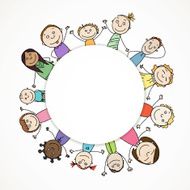 Vector Background With Children N2