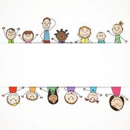 Vector Background With Children N3