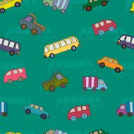 Seamless pattern with cars