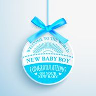 Bright congratulatory label for newborn N2