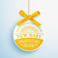 Bright congratulatory label for newborn N3