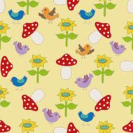 eamless pattern with birds