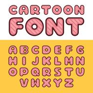 Creative candy cartoon font Simple decorative cute vector font symbols