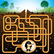 Mole and molehill maze game