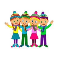 boys and girls smiling waving his hand N2
