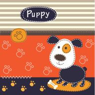 Baby background with dog