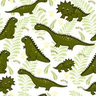 Funny Cartoon Dinosaurs N2