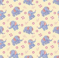 Seamless elephant kids pattern N2