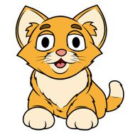 Smiling little kitten