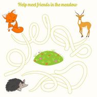 Help meet friends in the meadow child game