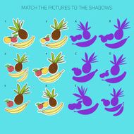 Match the pictures to their shadows child game N2