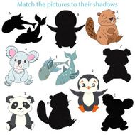 Match the pictures to their shadows child game N3