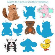 Match the pictures to their shadows child game N5