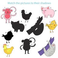 Match the pictures to their shadows child game N6