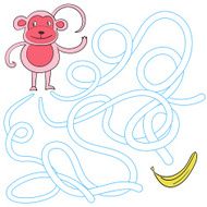 Labyrinth maze find a way monkey