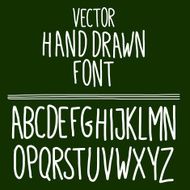 Vector doodle hand drawn font