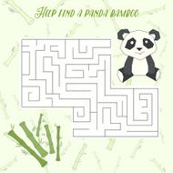 Labyrinth maze find a way panda layout for game
