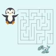 Labyrinth maze find a way kids layout for game