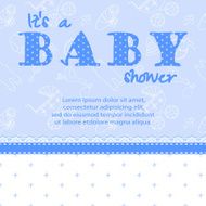 Baby shower card for a boy