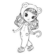 Girl dressed as a monkey
