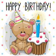 Bear with cake