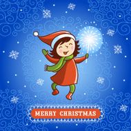 Seamless vector greeting Christmas card N3