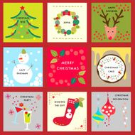 Christmas decoration design elements vector