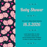 Baby shower invitation card N3