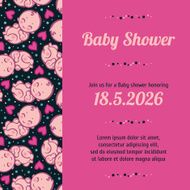 Baby shower invitation card N4