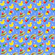 Seamless baby toys background N2