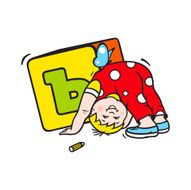 child playing with dice