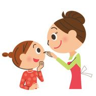 Mother and the child who read a picture book