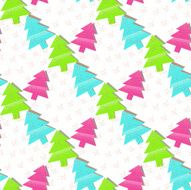 Christmas seamless pattern with trees on a white background N2