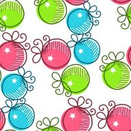 Christmas seamless pattern with decorations N4