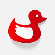 realistic design element duck N4