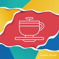 amusement park coffee-cup line icon N2