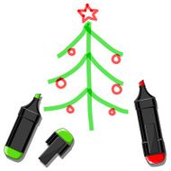 Christmas tree and markers N2
